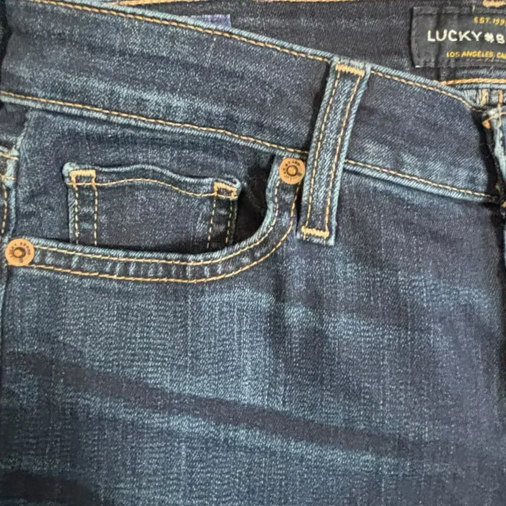 Lucky Brand Hayden Skinny Ankle Jeans Size 4  27 Inseam Dark Wash Stretch‎ Denim